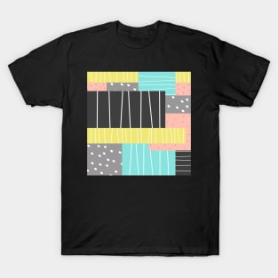 Dots And Stripes Abstract Art T-Shirt